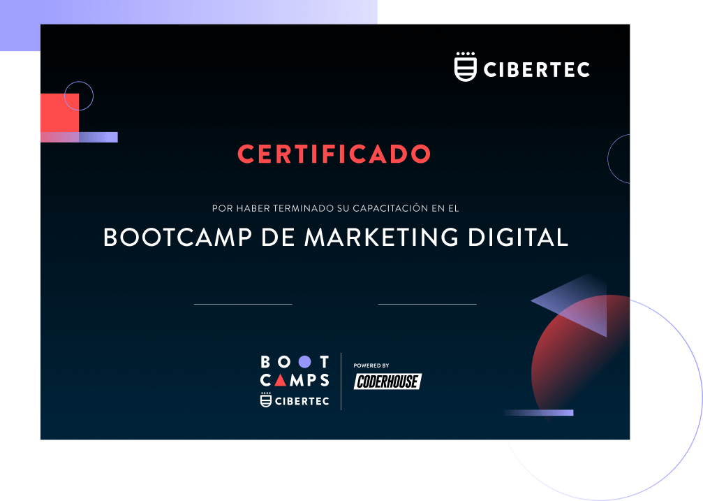 Certificado del Bootcamp de Marketing Digital en el Instituto Superior Cibertec